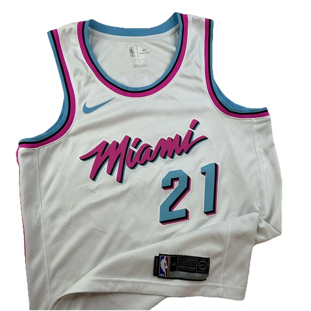 Nike Miami Heat Hassan Whiteside Vice Jersey Swingman NBA Basketball Men Sz 44 M